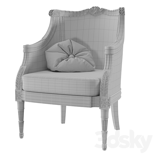 SOFA ĐƠN CỔ ĐIỂN LOUIS 16 (Arm chair Vittorio Grifoni 2271)